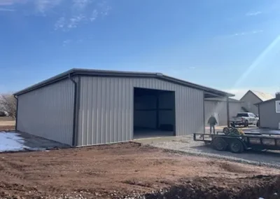 Customer Pictures Showing the agricultural buildings that they made with materials they bought from Barnes Building Supply.